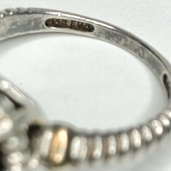 14K EMA Signed Smoky Topaz Quartz & Sterling Ring Size 7 LIKE NEW - Picture 11 of 16